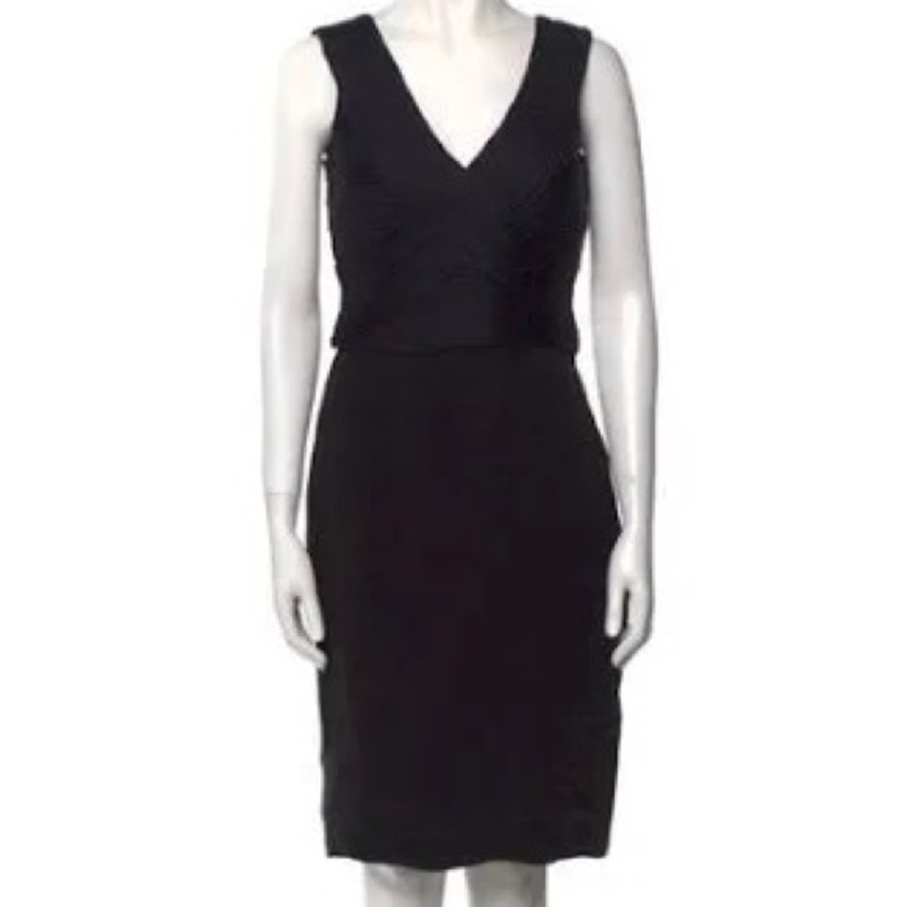 RALPH LAUREN GREEN LABEL  : BLACK  CAP SLEEVE LAYERED COCTAIL DRESS SIZE 10